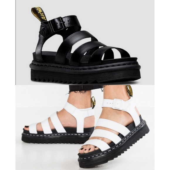 dr martens blaire sandals white size 5